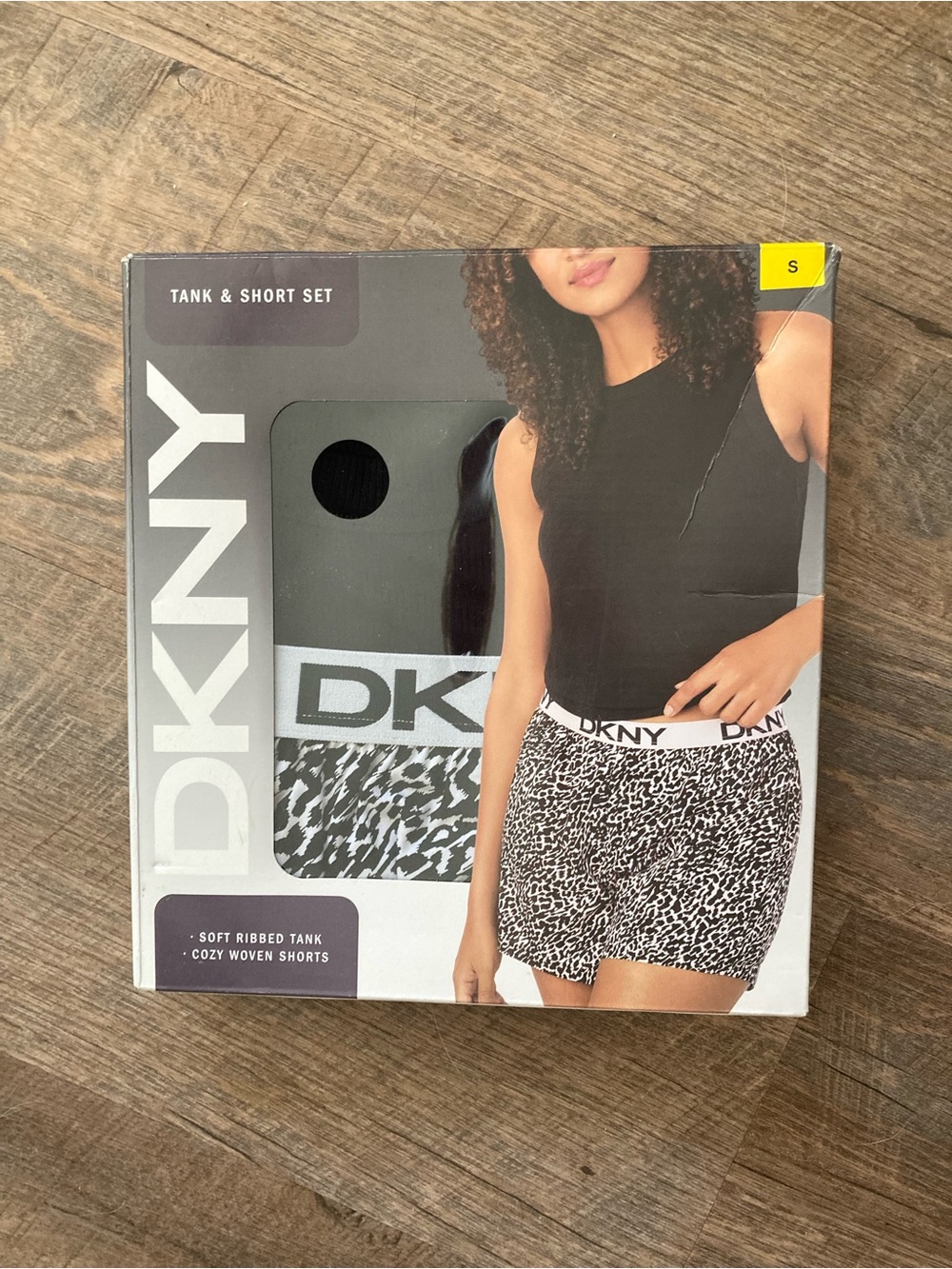 DKNY | Soft Ribbed Tank & Woven Short Animal Print Lounge Pajama Set